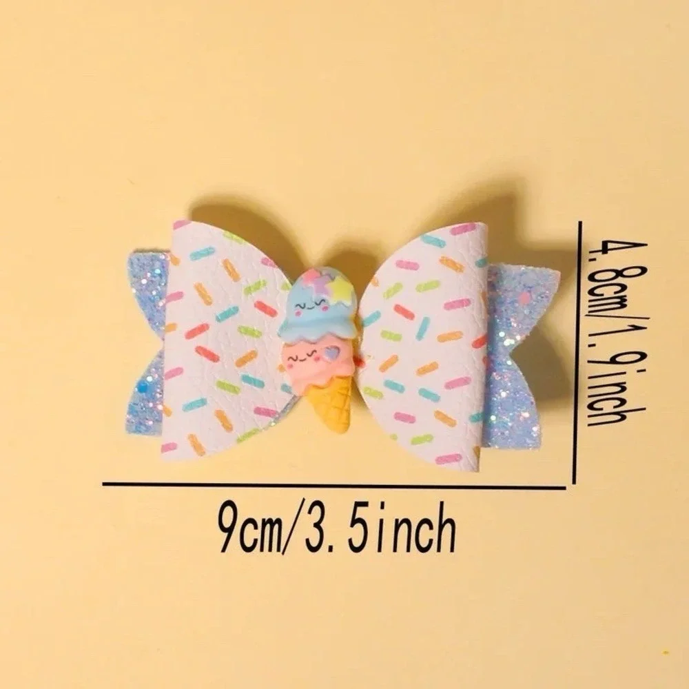 KLASS Ice Cream Hair Bow Clip 3.5